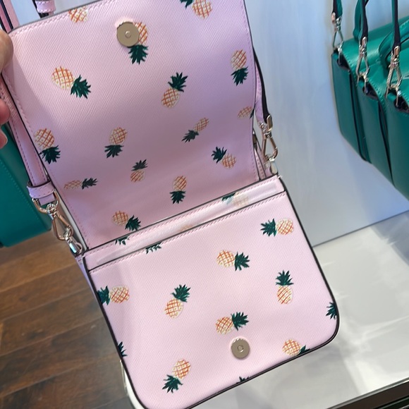 Kate Spade Staci Square Pineapple Crossbody Pink Multi - Picture 7 of 16